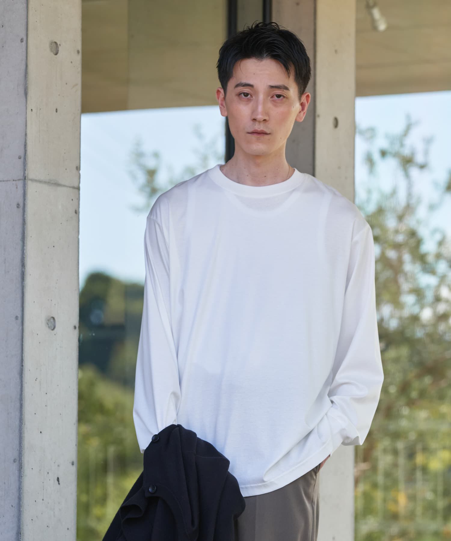 URBAN RESEARCH DOORS「『UR TECH』完声ロングスリーブクルーネックTシャツ」|Tシャツ・カットソー|