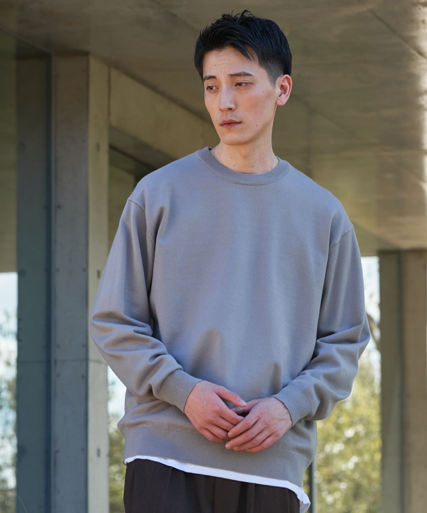 URBAN RESEARCH DOORS「『UR TECH』200日ニット クルーネック 26AW」|ニット・セーター|