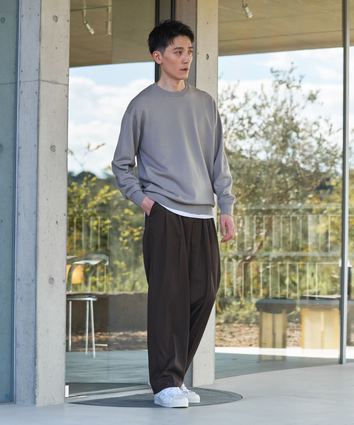 URBAN RESEARCH DOORS「『UR TECH』200日ニット クルーネック 26AW」|ニット・セーター|