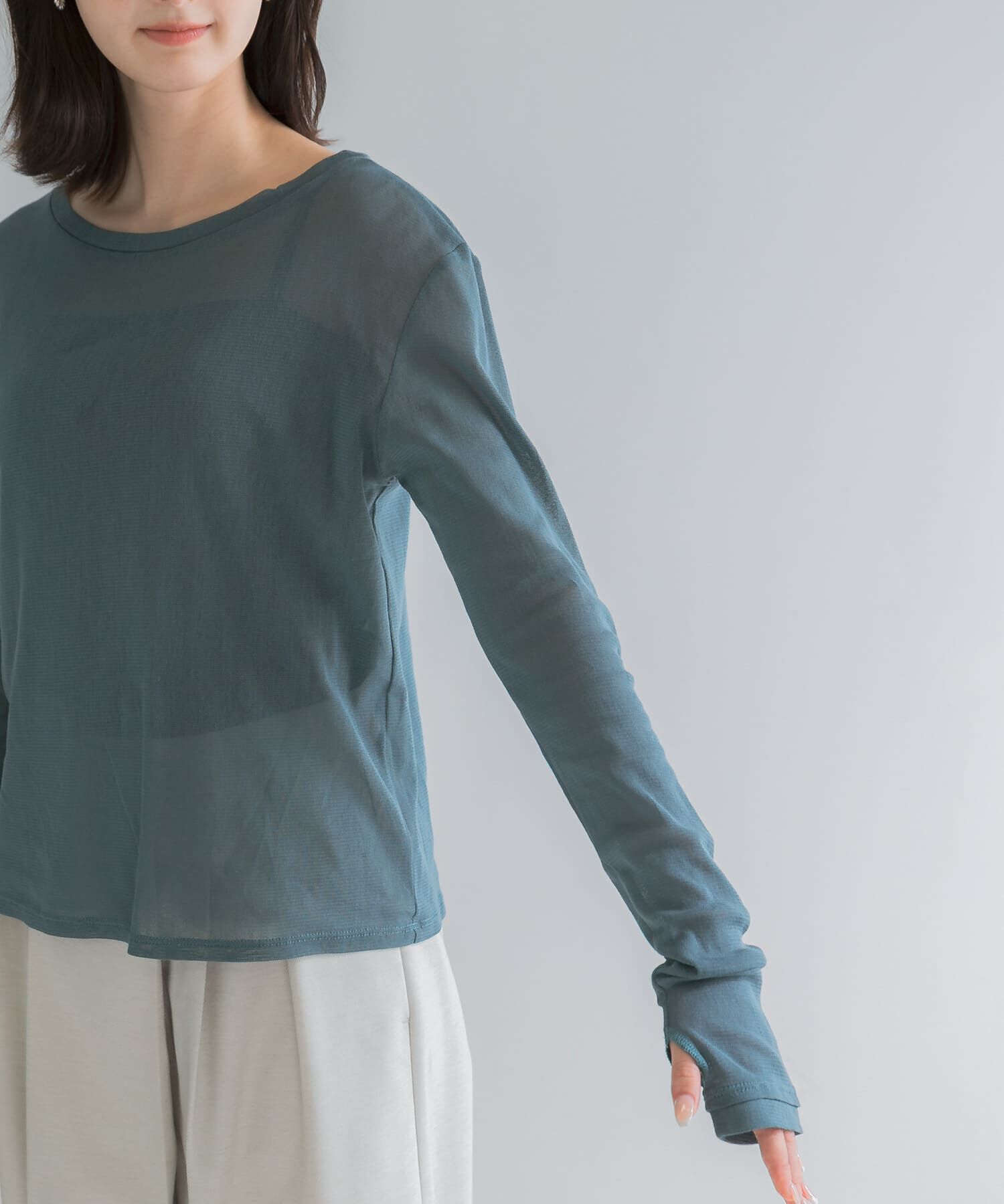 URBAN RESEARCH ROSSO「コットンチュールドッキングカットソー」|Tシャツ・カットソー|