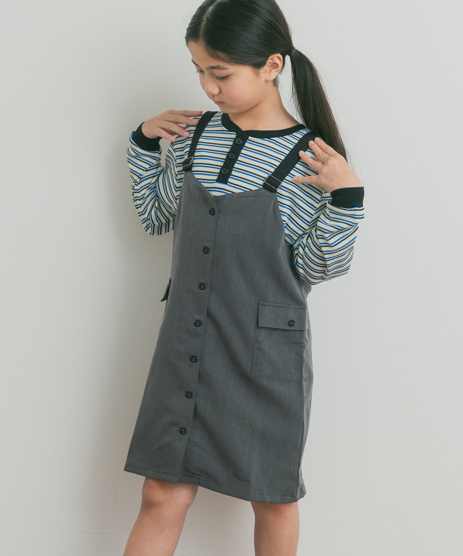 URBAN RESEARCH DOORS「『150サイズあり』ワッフルボーダーロングTシャツ(KIDS)」|その他|
