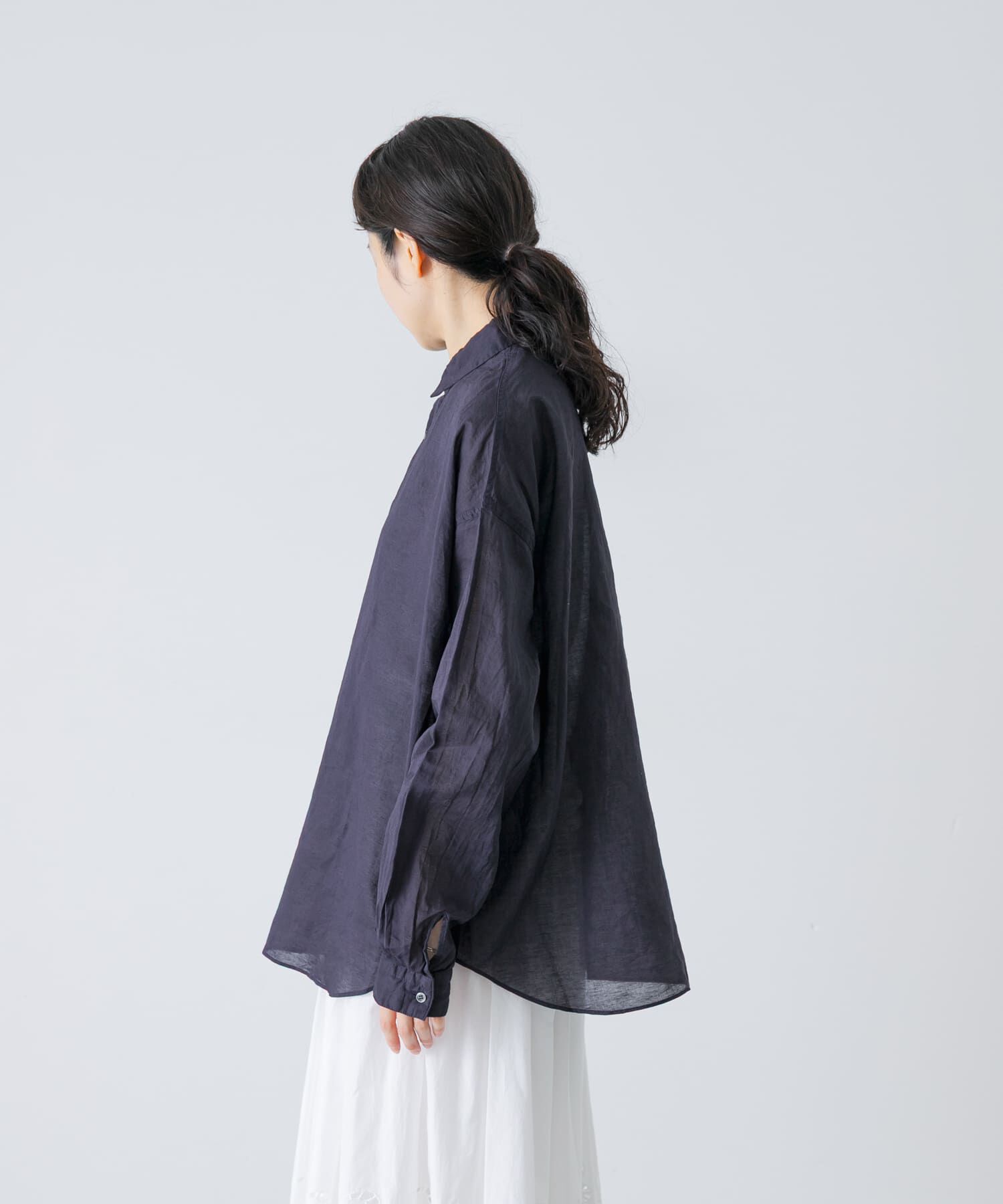かぐれ「コットンリネンガーメントダイシャツ」|シャツ・ブラウス|