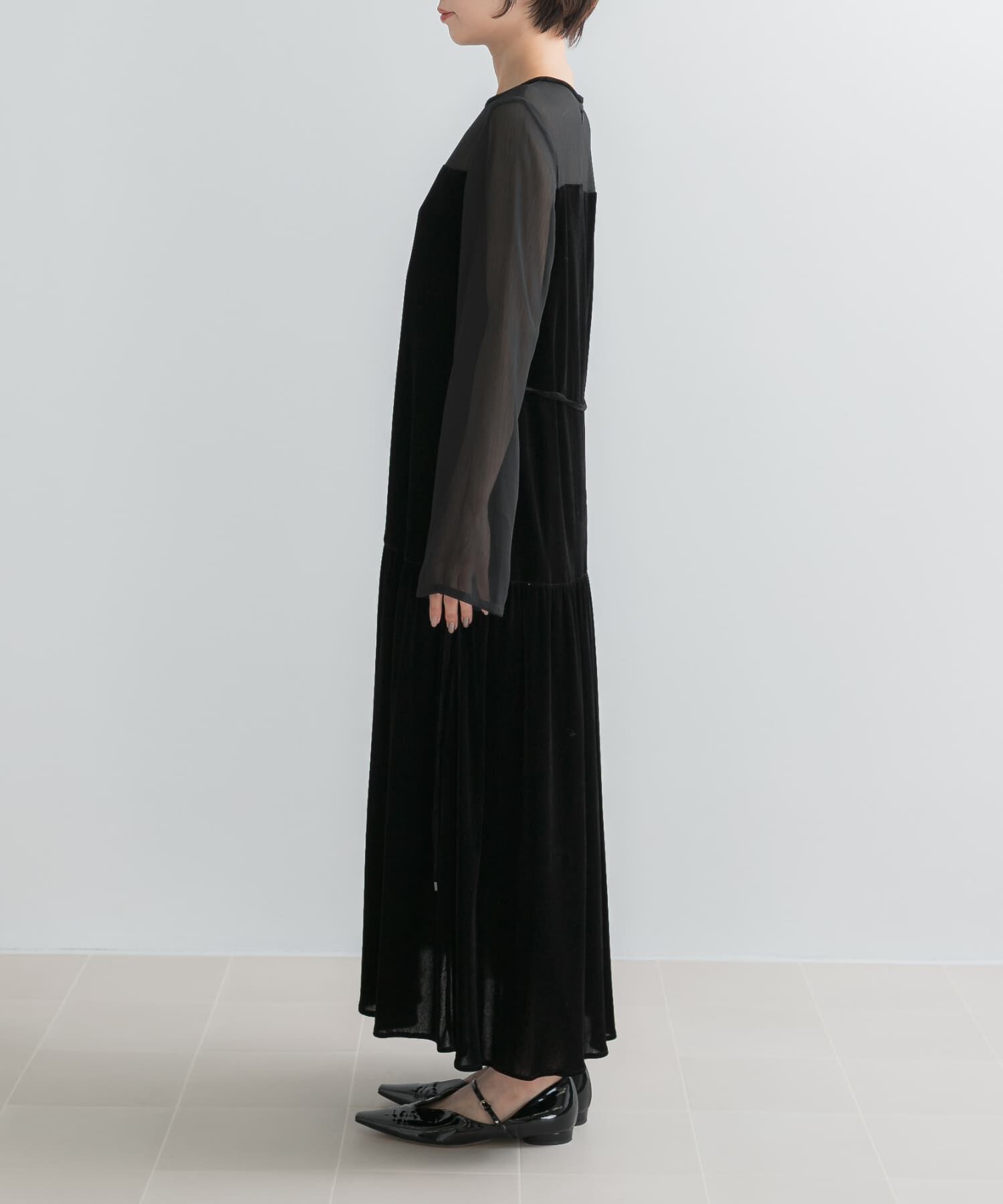 URBAN RESEARCH ROSSO「シアードッキングベロアワンピース」|ワンピース|