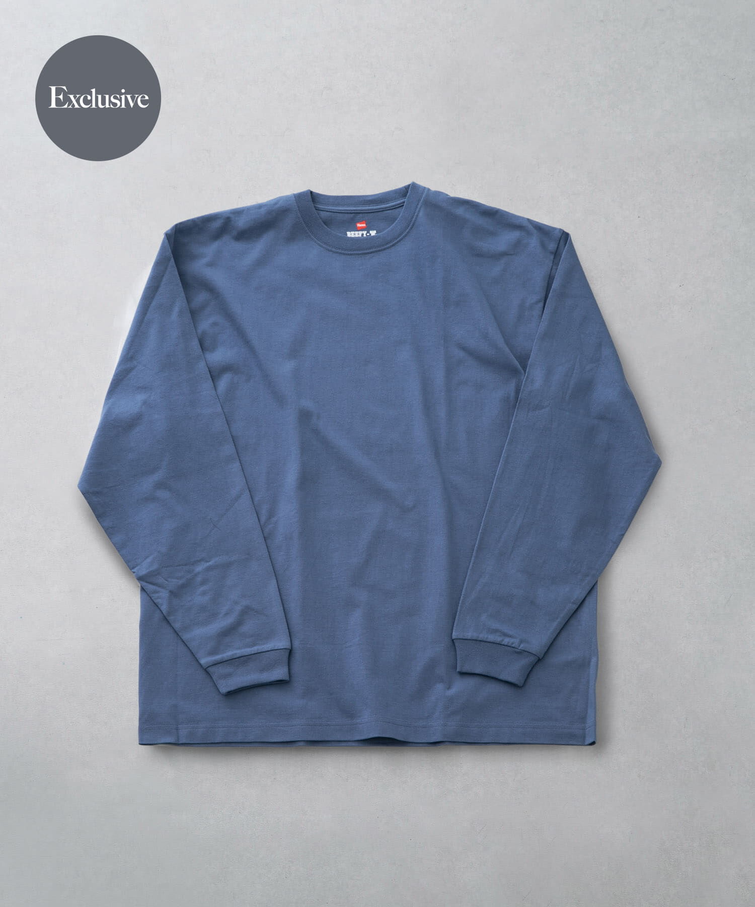 URBAN RESEARCH DOORS「『別注』HANES&times;DOORS　BEEFY-T DOORS FIT LONG-SLEEVE」|Tシャツ・カットソー|ブルー