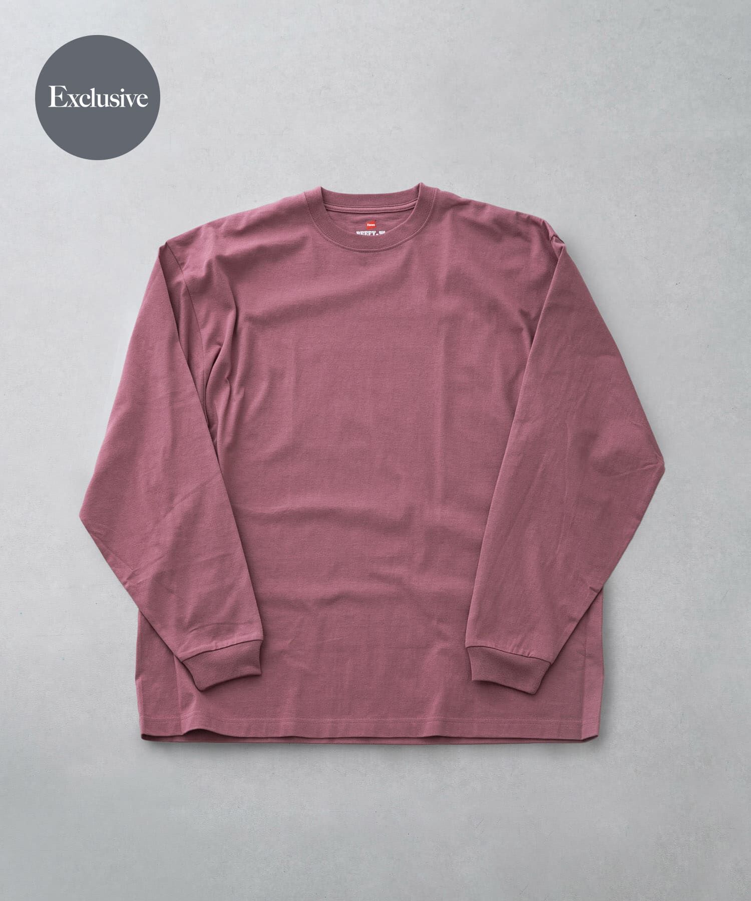 URBAN RESEARCH DOORS「『別注』HANES&times;DOORS　BEEFY-T DOORS FIT LONG-SLEEVE」|Tシャツ・カットソー|パープル