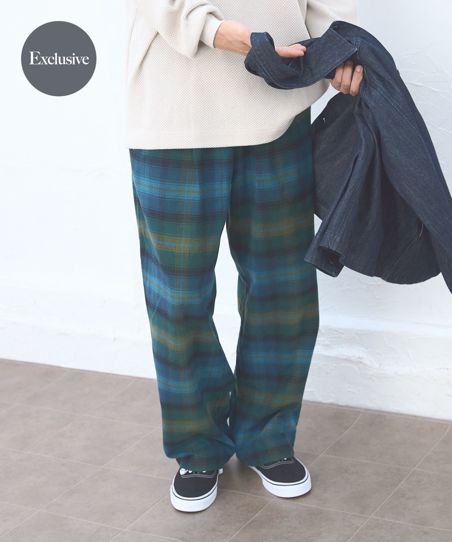 URBAN RESEARCH DOORS「『別注』PENDLETON&times;DOORS　PLAID EASY PANTS 26AW」|その他|グリーン系その他