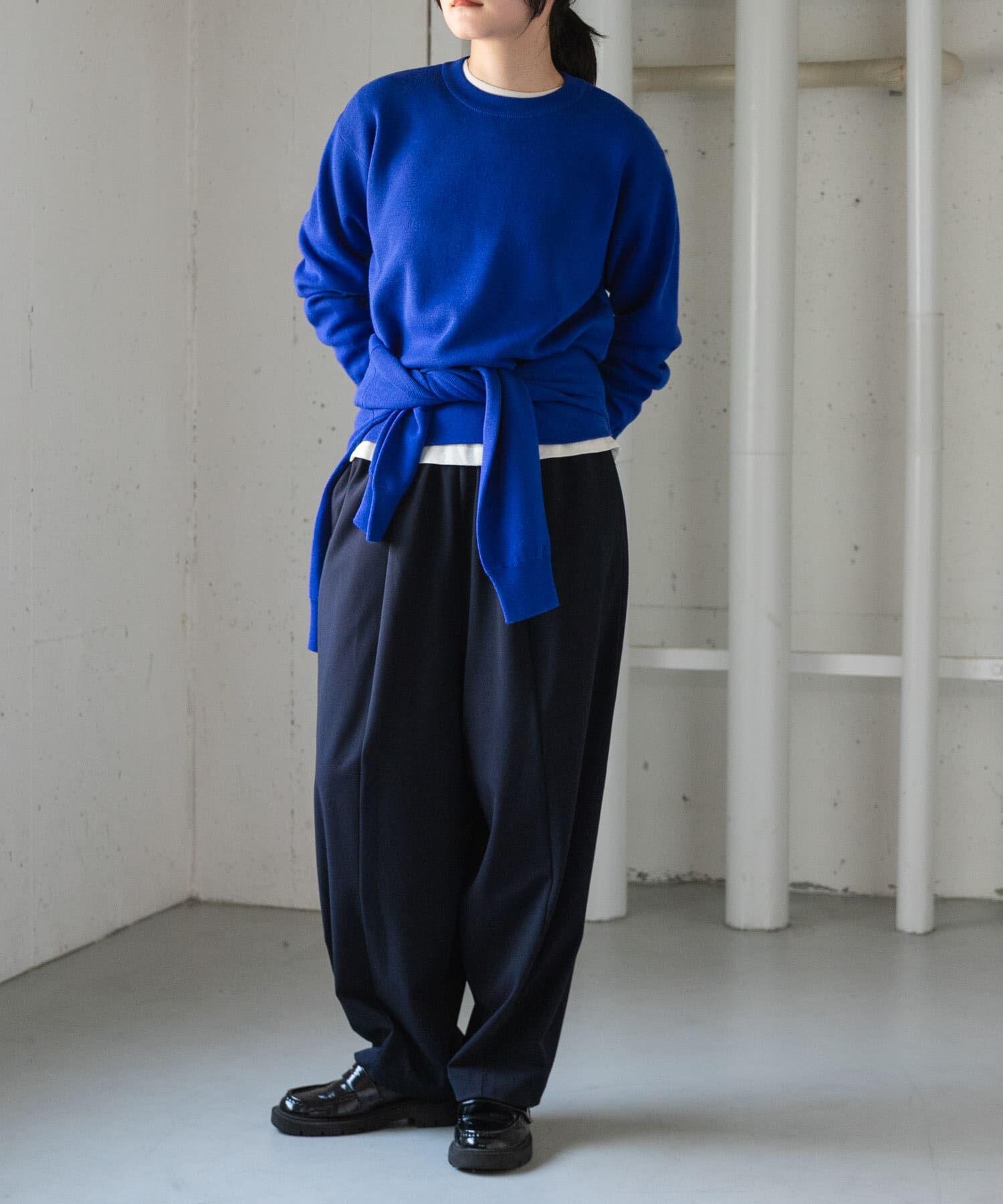 URBAN RESEARCH DOORS「『WEB/一部店舗限定サイズ』FORK&SPOON　ミラノリブクルーネックニット」|ニット・セーター|