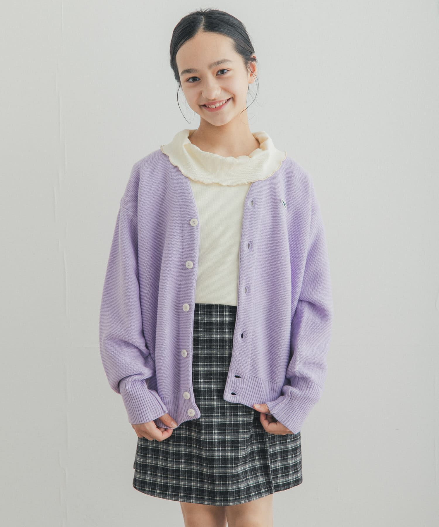 URBAN RESEARCH DOORS「『150サイズあり』メローフリルリブカラーTシャツ(KIDS)」|その他|