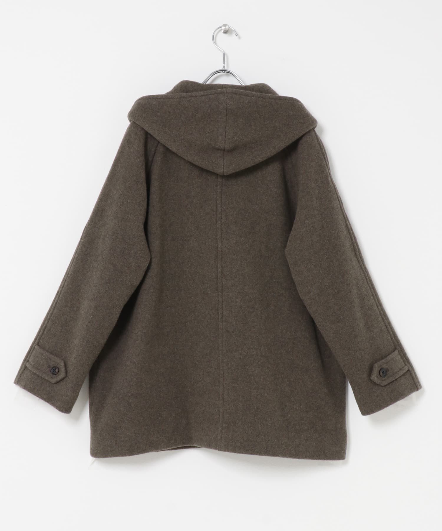 URBAN RESEARCH DOORS「エアリーウールフードコート 26AW」|ノーカラーコート|