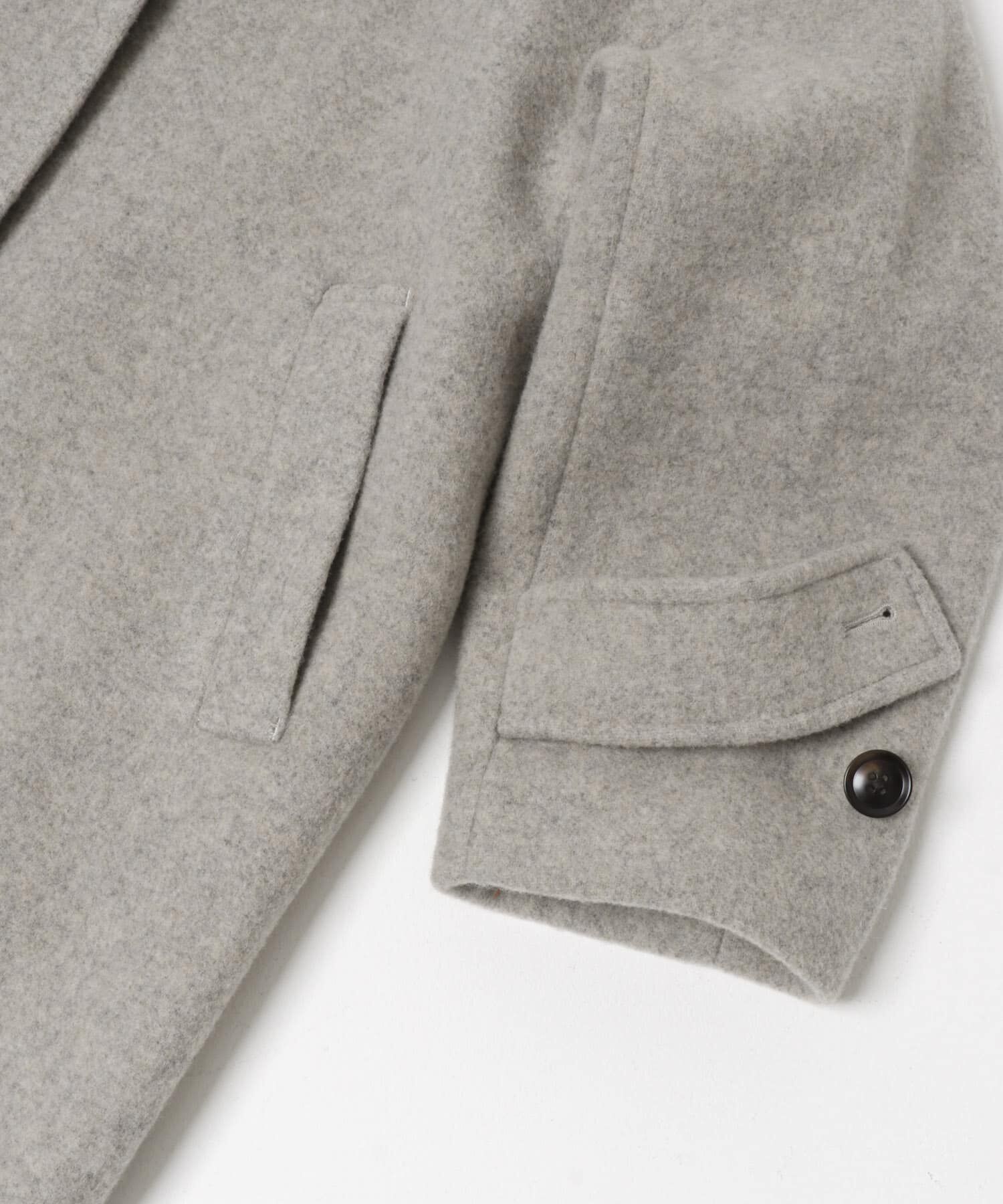 URBAN RESEARCH DOORS「エアリーウールノーカラーミドルコート 26AW」|ノーカラーコート|