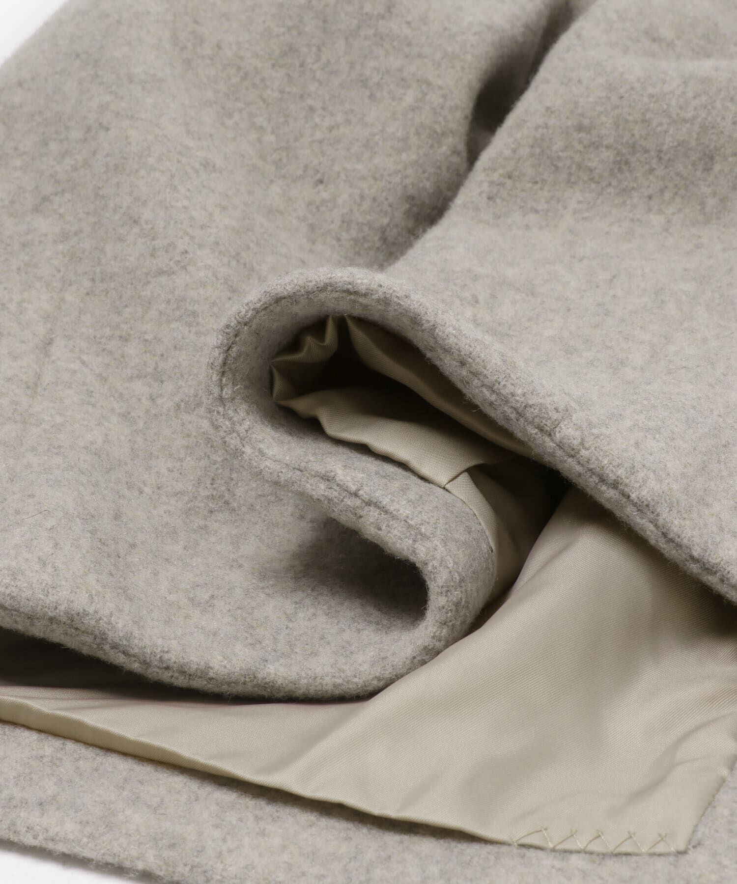URBAN RESEARCH DOORS「エアリーウールノーカラーミドルコート 26AW」|ノーカラーコート|