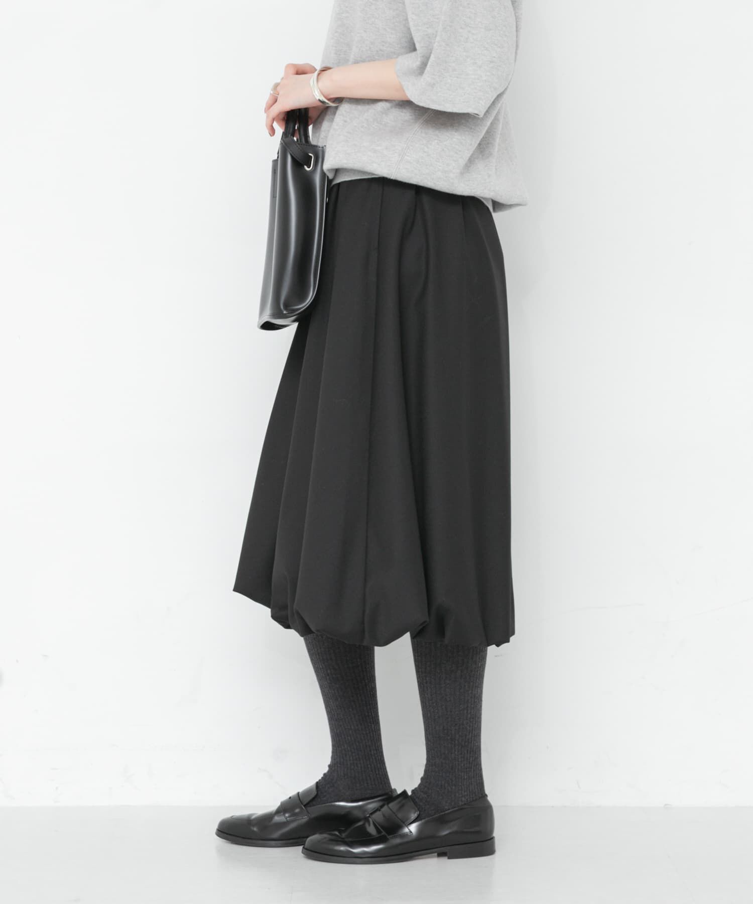 URBAN RESEARCH「『UR TECH SMOOTHLUXE』ウール混バルーンギャザースカート」|スカート|