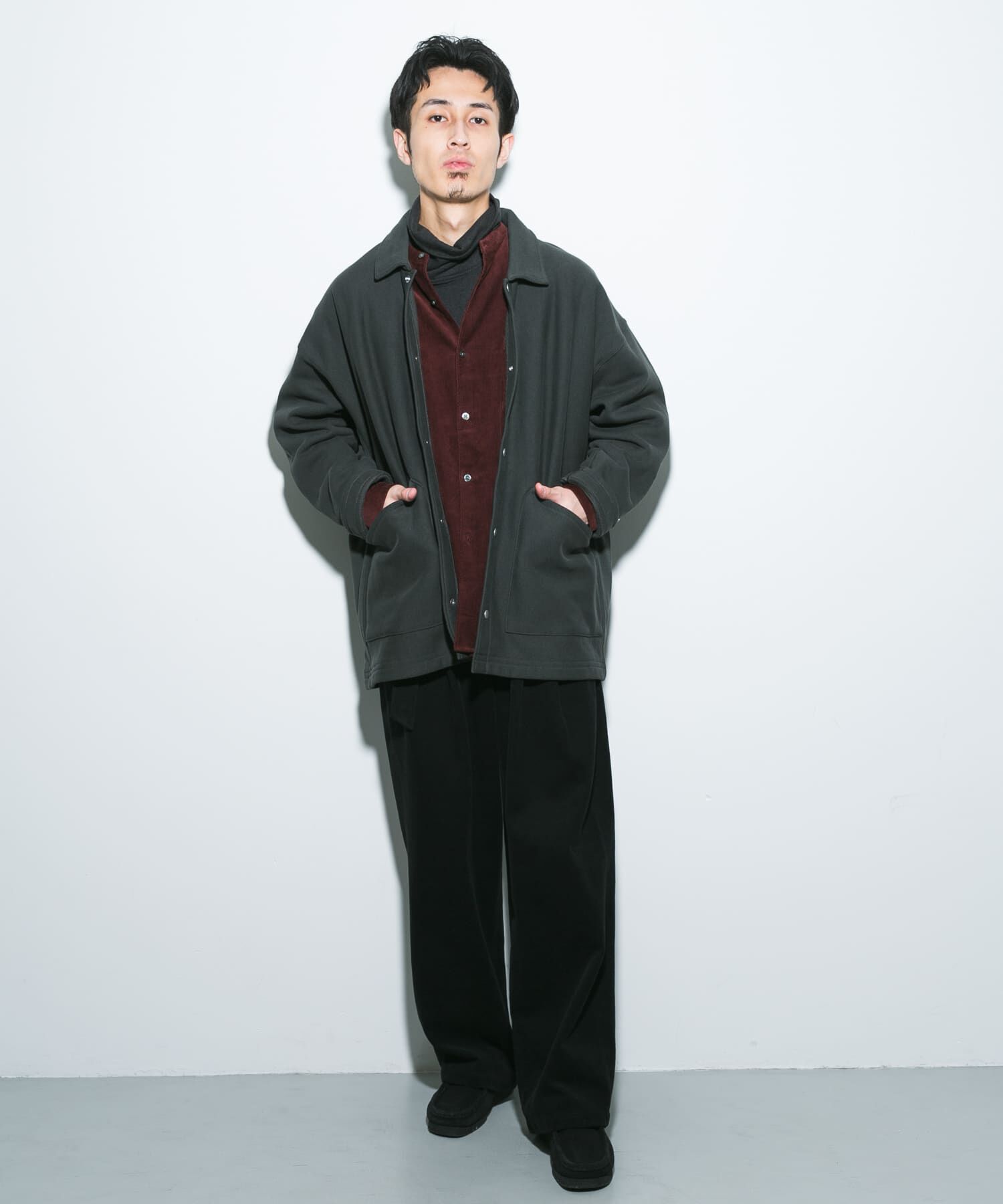 URBAN RESEARCH DOORS「『別注』Champion&times;DOORS　SWEAT COVERALL JACKET」|ノーカラーコート|