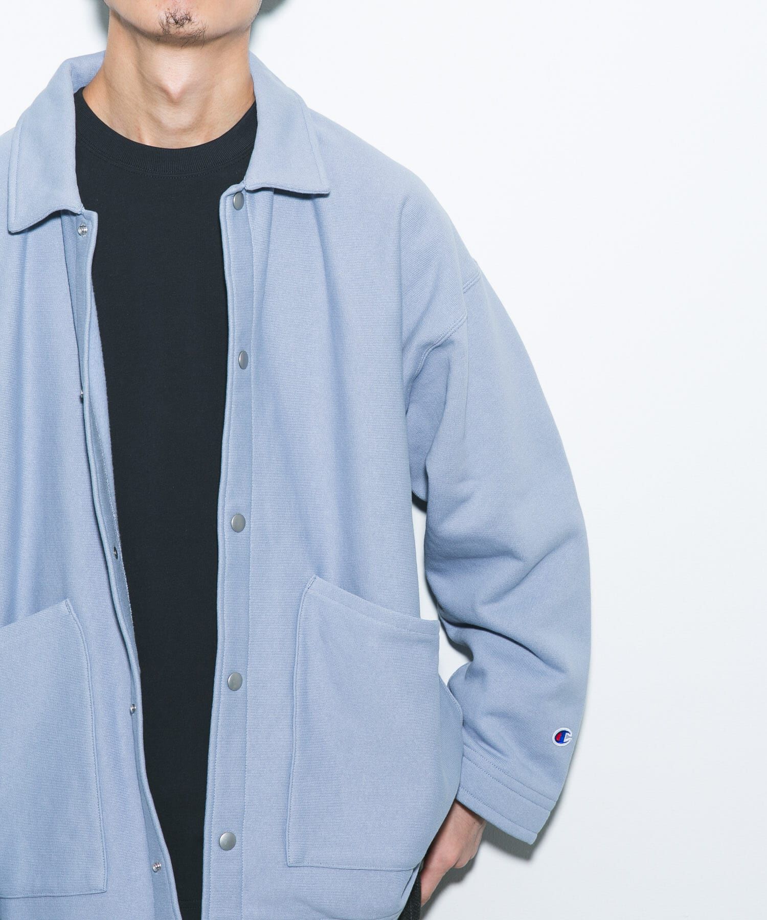 URBAN RESEARCH DOORS「『別注』Champion&times;DOORS　SWEAT COVERALL JACKET」|ノーカラーコート|