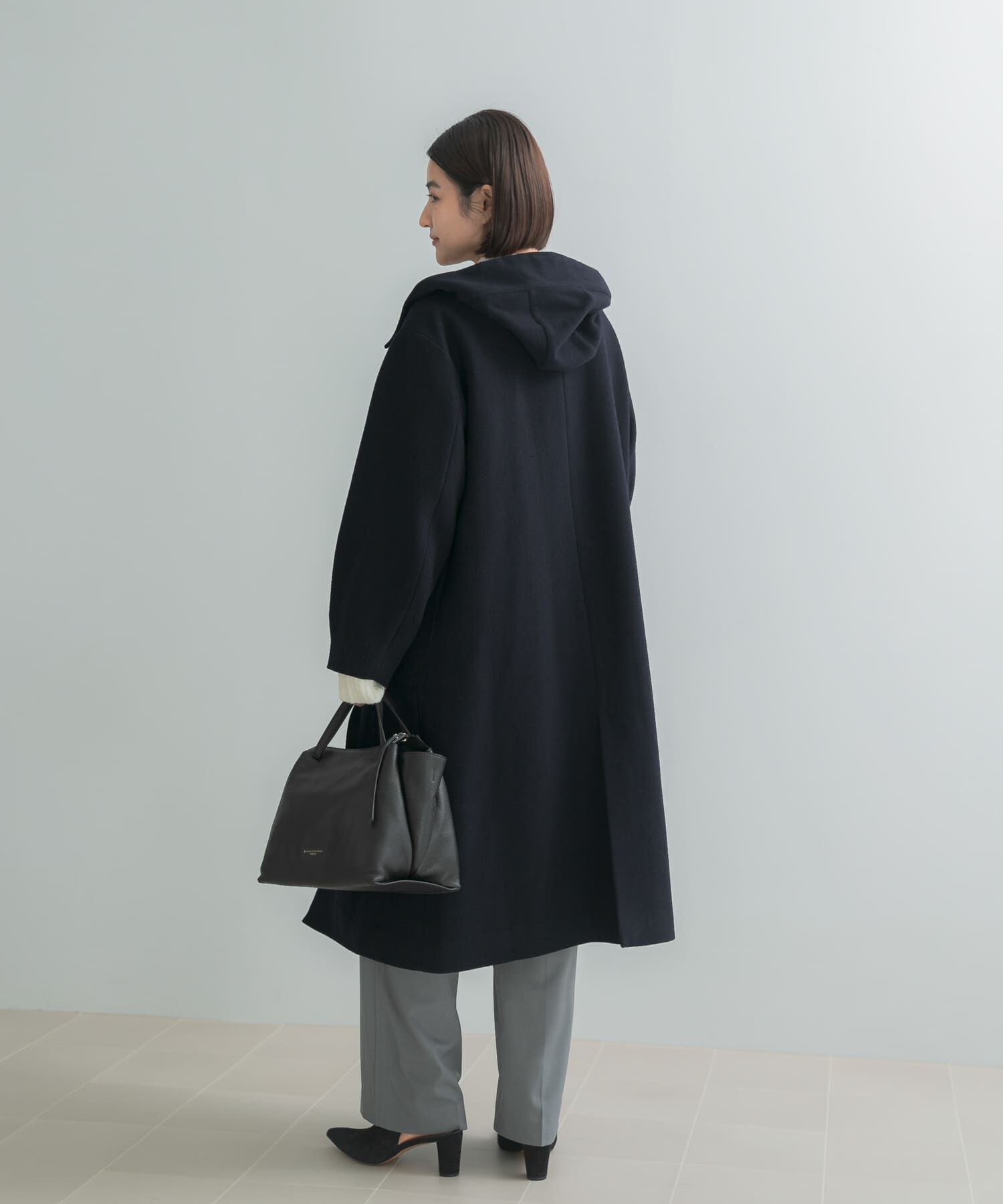 URBAN RESEARCH ROSSO「アンチピリングスタンドフードコート」|ノーカラーコート|