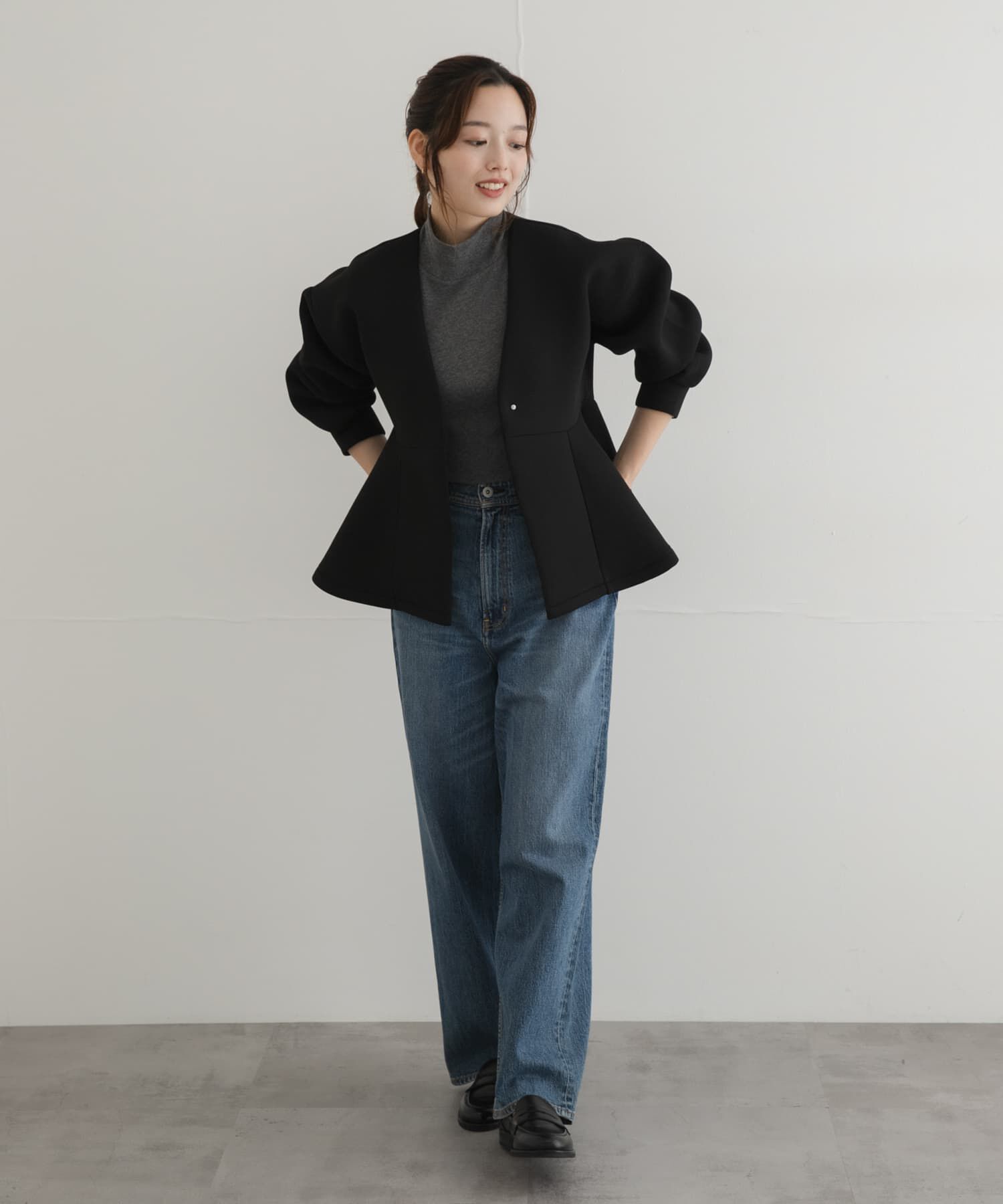 Sonny Label 「『WEB限定』ダンボールペプラムブルゾン」|ブルゾン・スタジャン|
