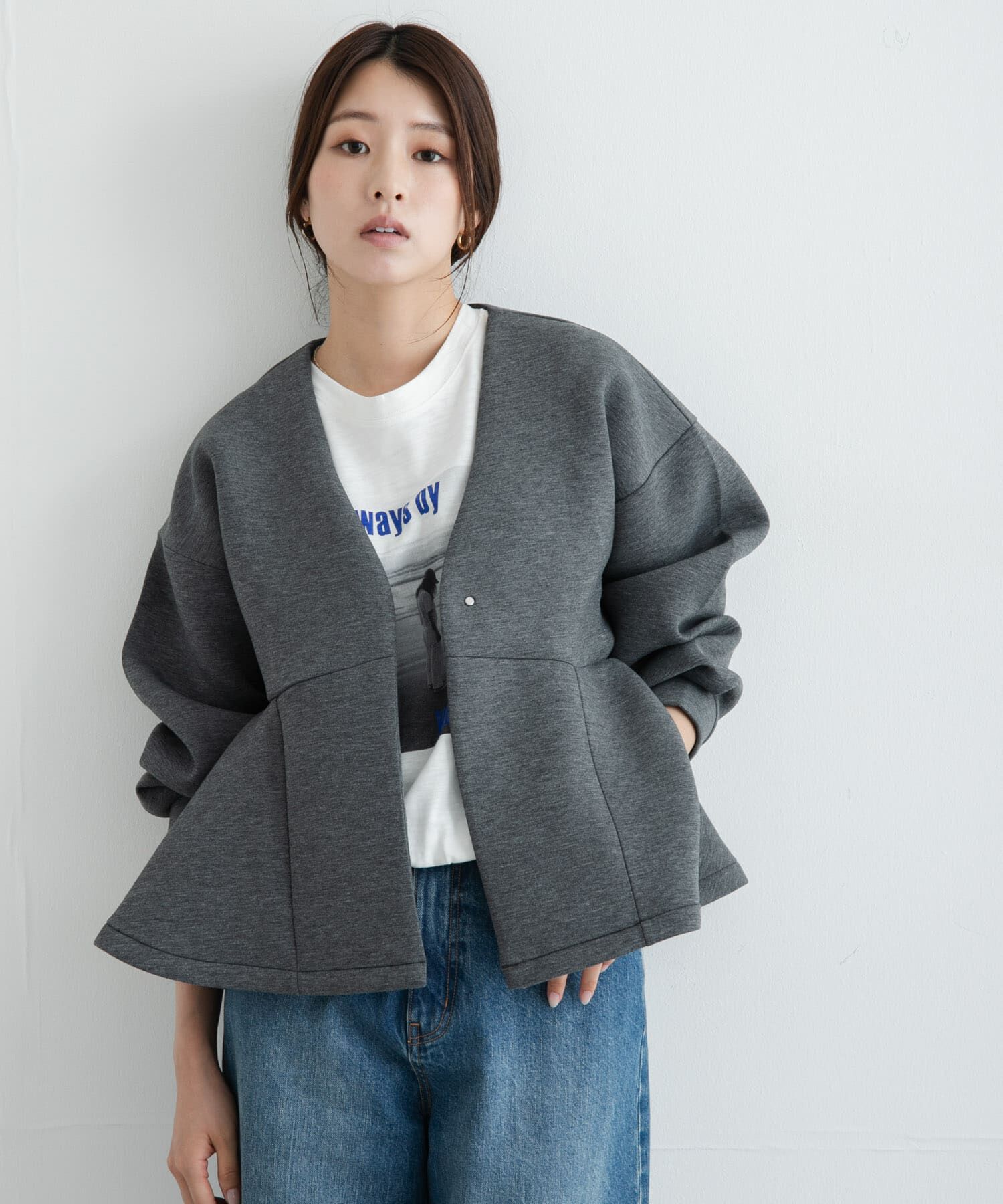 Sonny Label 「『WEB限定』ダンボールペプラムブルゾン」|ブルゾン・スタジャン|