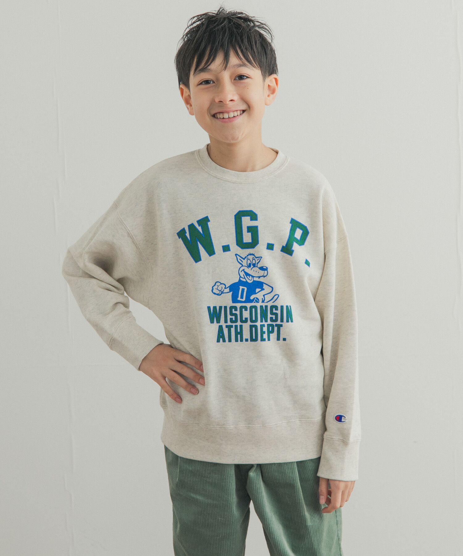 URBAN RESEARCH DOORS「『150サイズ』『別注』Champion&times;DOORS　アニマルプリント SWEATSHIRTS(KIDS)」|その他|