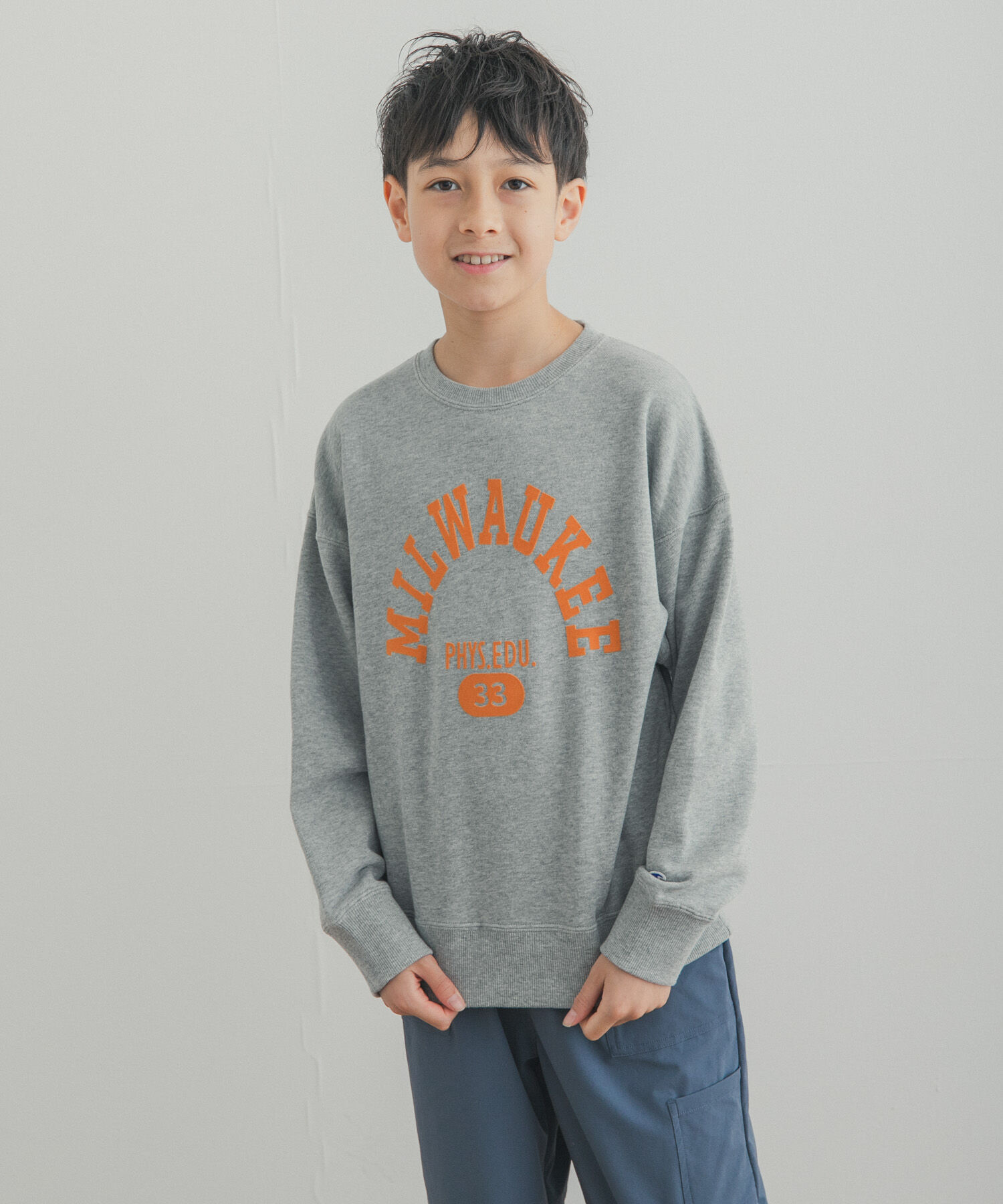 URBAN RESEARCH DOORS「『150サイズ』『別注』Champion&times;DOORS　フロッキープリント SWEATSHIRTS(KIDS)」|その他|