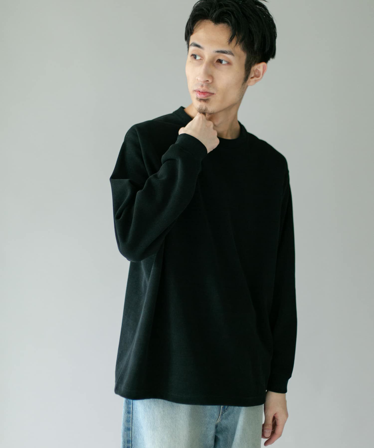 URBAN RESEARCH DOORS「『XLｻｲｽﾞ/WEB限定』ｺｰﾃﾞｭﾛｲﾀｯﾁｸﾙｰﾈｯｸﾛﾝｸﾞｽﾘｰ 」|Tシャツ・カットソー|