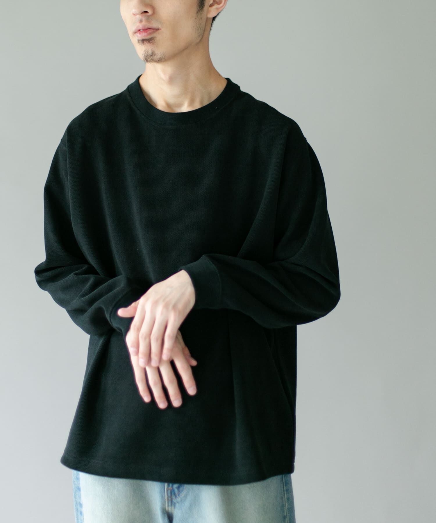 URBAN RESEARCH DOORS「『XLｻｲｽﾞ/WEB限定』ｺｰﾃﾞｭﾛｲﾀｯﾁｸﾙｰﾈｯｸﾛﾝｸﾞｽﾘｰ 」|Tシャツ・カットソー|