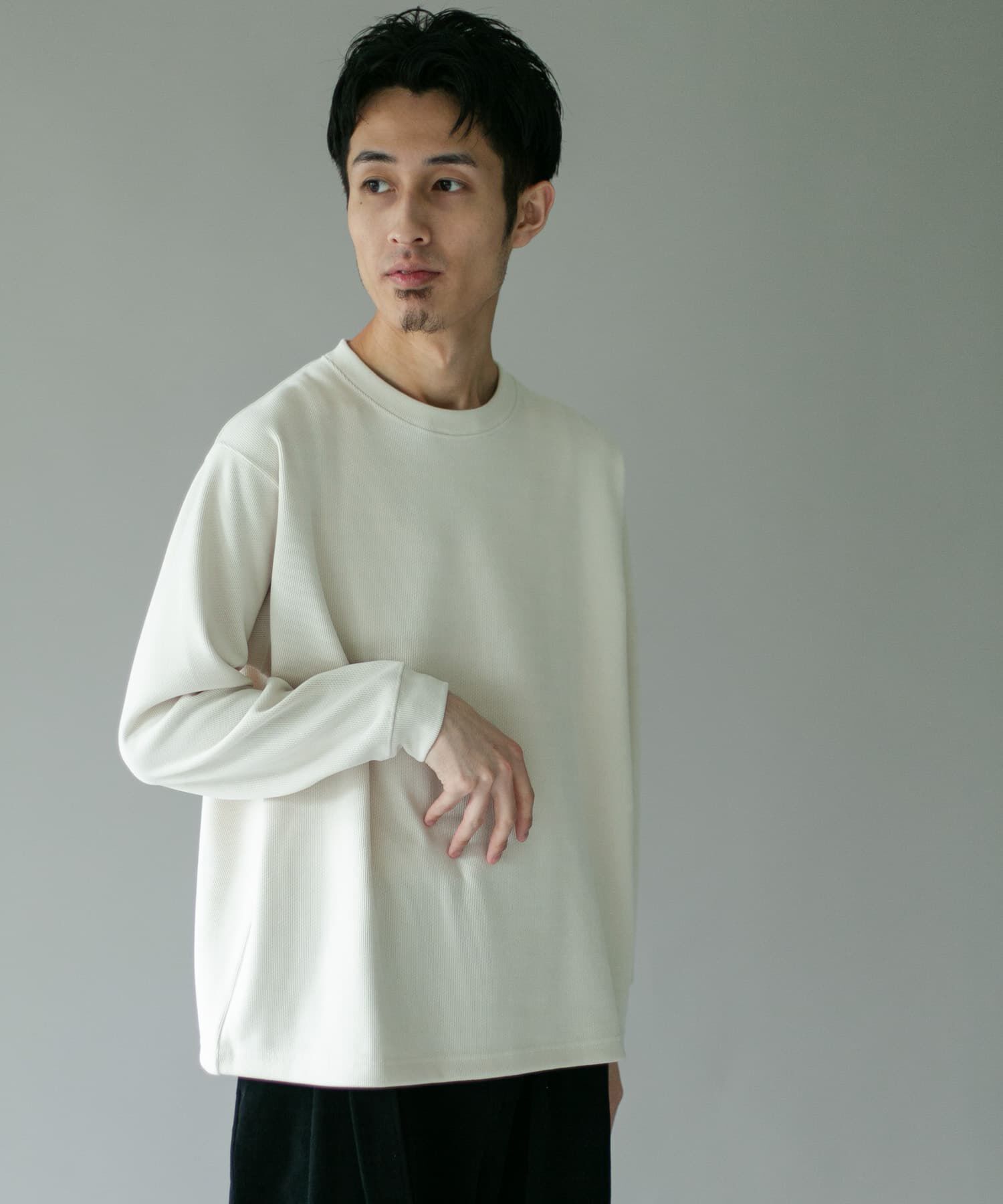 URBAN RESEARCH DOORS「『XLｻｲｽﾞ/WEB限定』ｺｰﾃﾞｭﾛｲﾀｯﾁｸﾙｰﾈｯｸﾛﾝｸﾞｽﾘｰ 」|Tシャツ・カットソー|