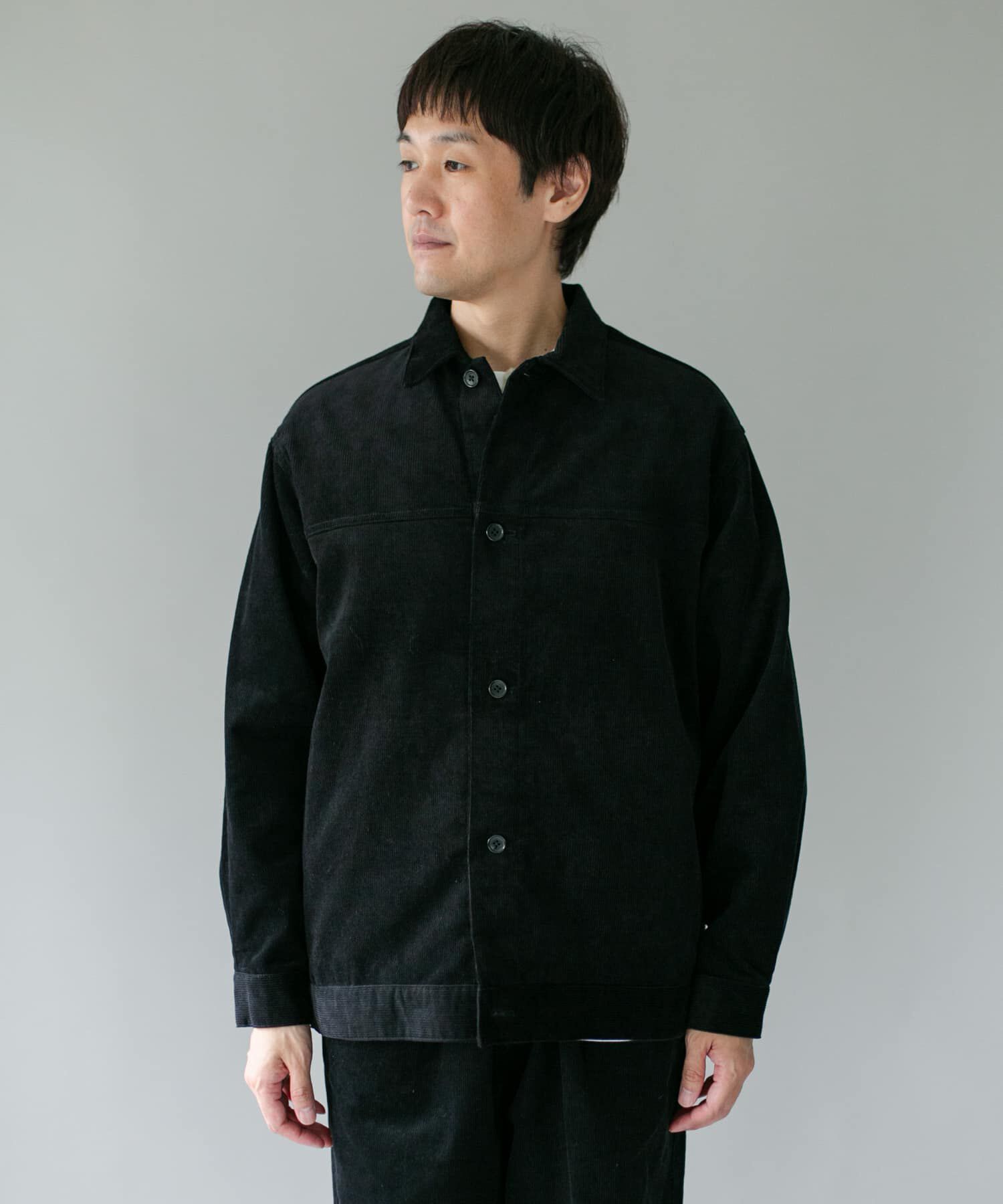 URBAN RESEARCH DOORS「『XLサイズ/WEB限定』コーデュロイトラッカージャケット」|ノーカラーコート|