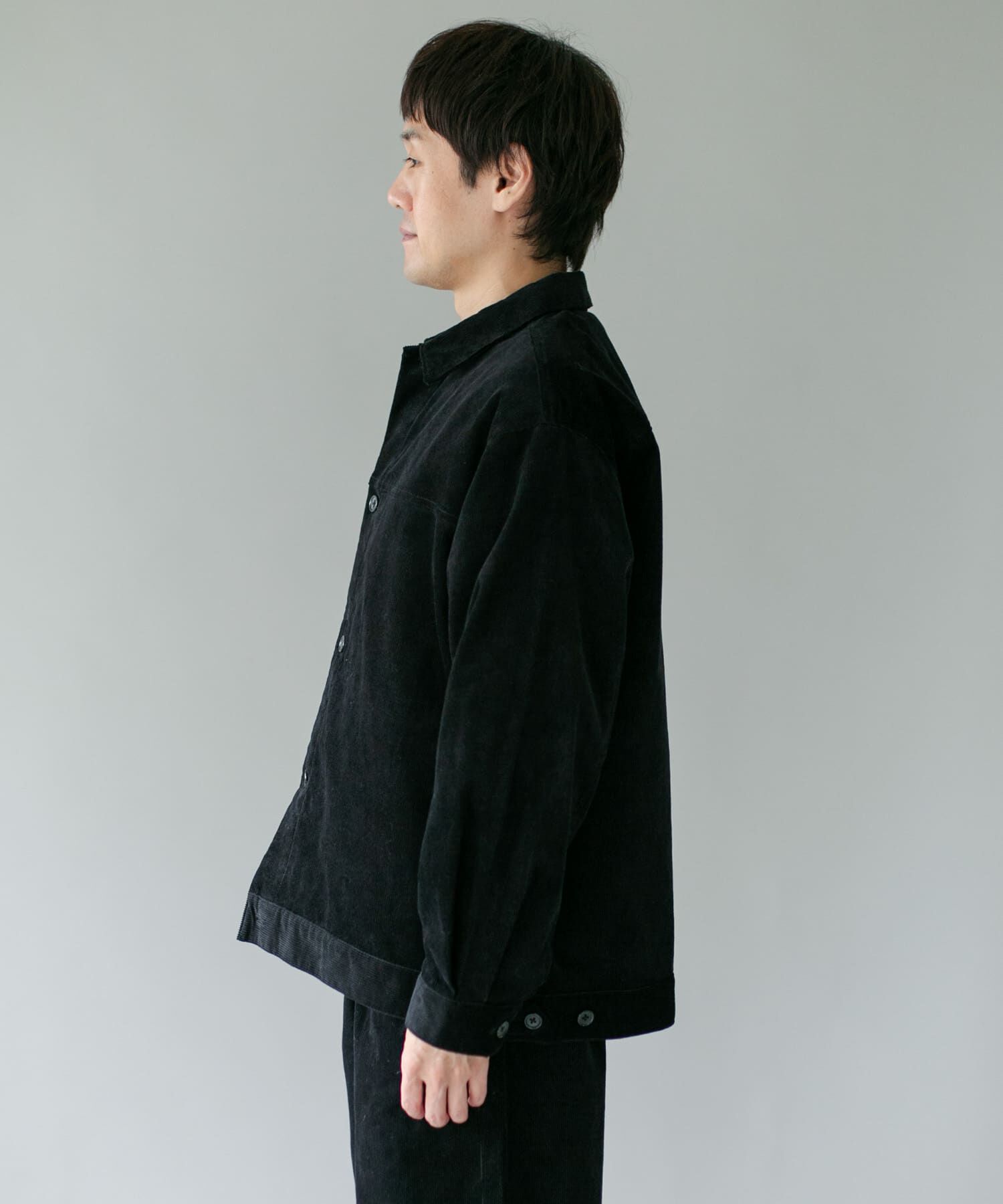 URBAN RESEARCH DOORS「『XLサイズ/WEB限定』コーデュロイトラッカージャケット」|ノーカラーコート|