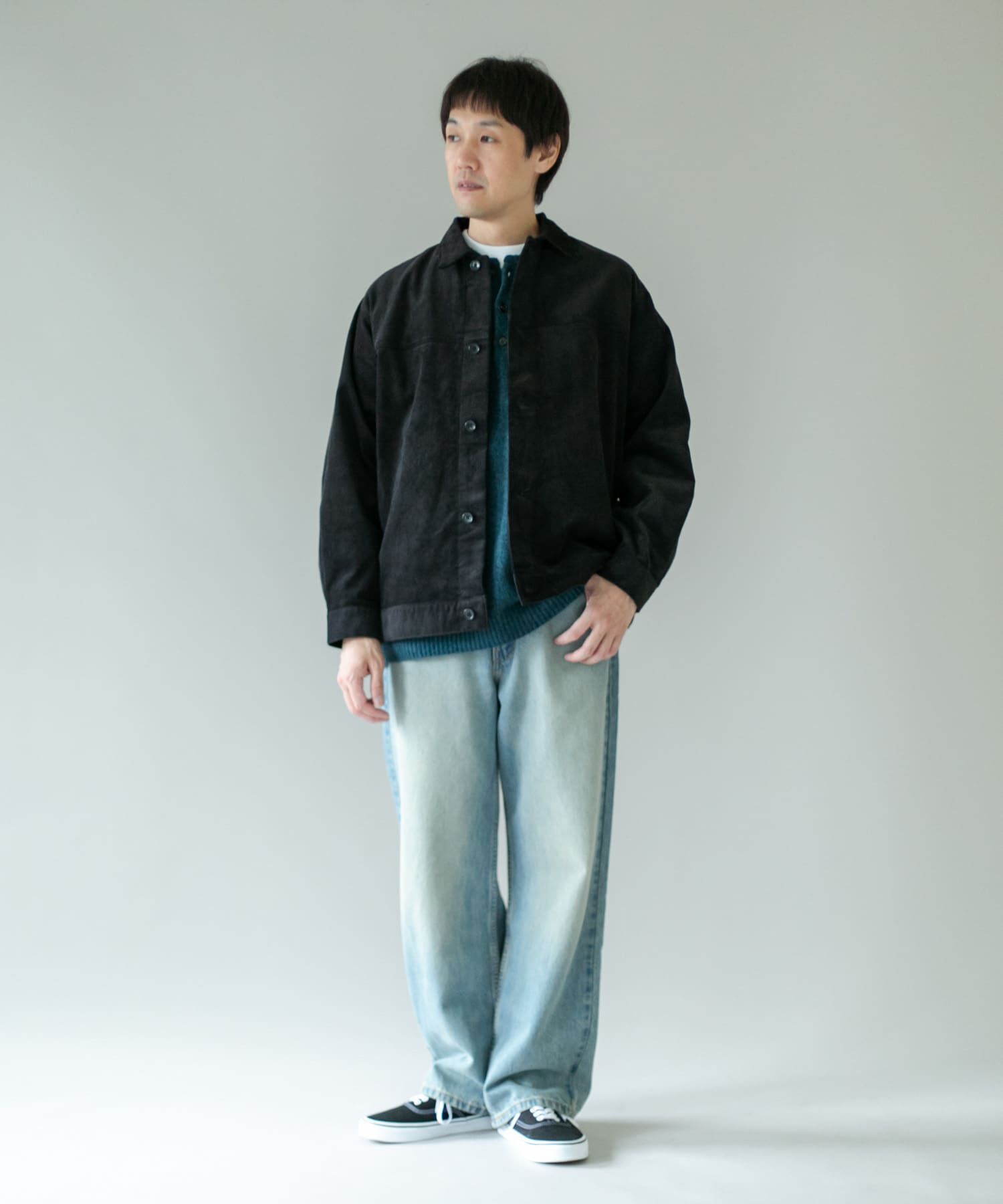 URBAN RESEARCH DOORS「『XLサイズ/WEB限定』コーデュロイトラッカージャケット」|ノーカラーコート|