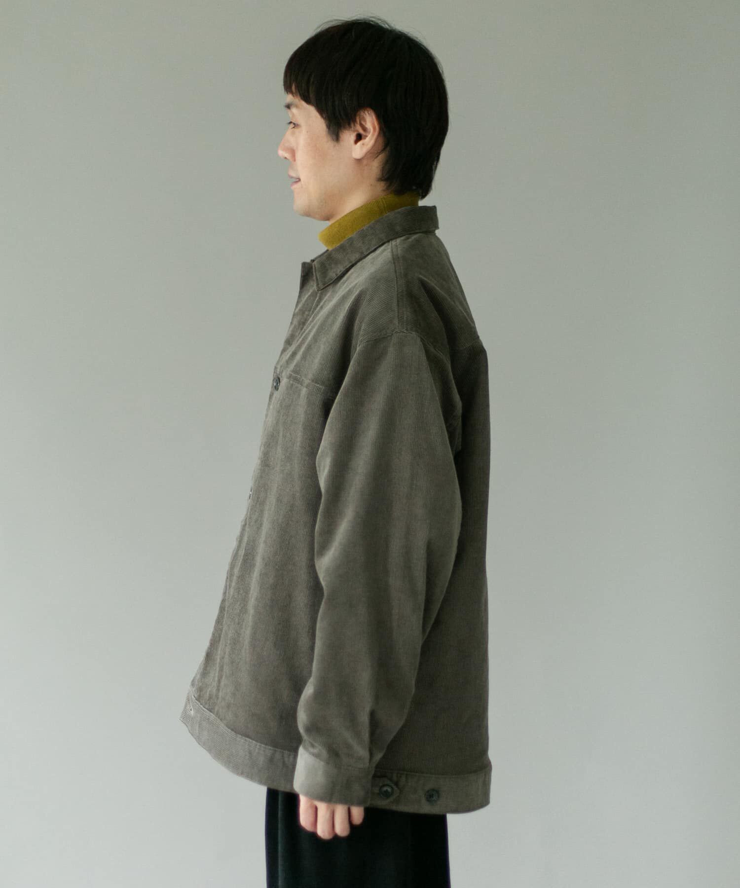 URBAN RESEARCH DOORS「『XLサイズ/WEB限定』コーデュロイトラッカージャケット」|ノーカラーコート|