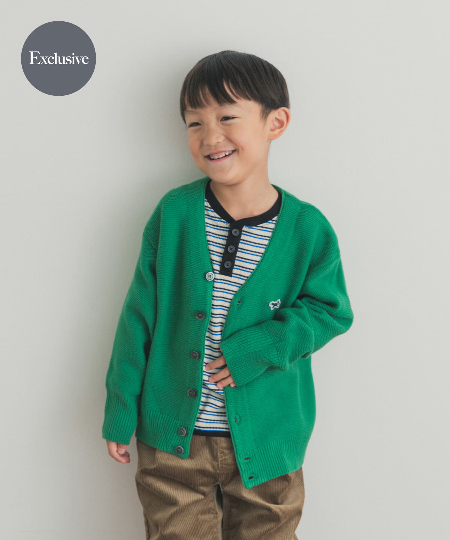 URBAN RESEARCH DOORS「『WEB/一部店舗限定ｶﾗｰ』『別注』PENNEYS&times;DOORS THE FOX Vﾈｯｸｶｰﾃﾞｨｶ」|ニット・セーター|グリーン