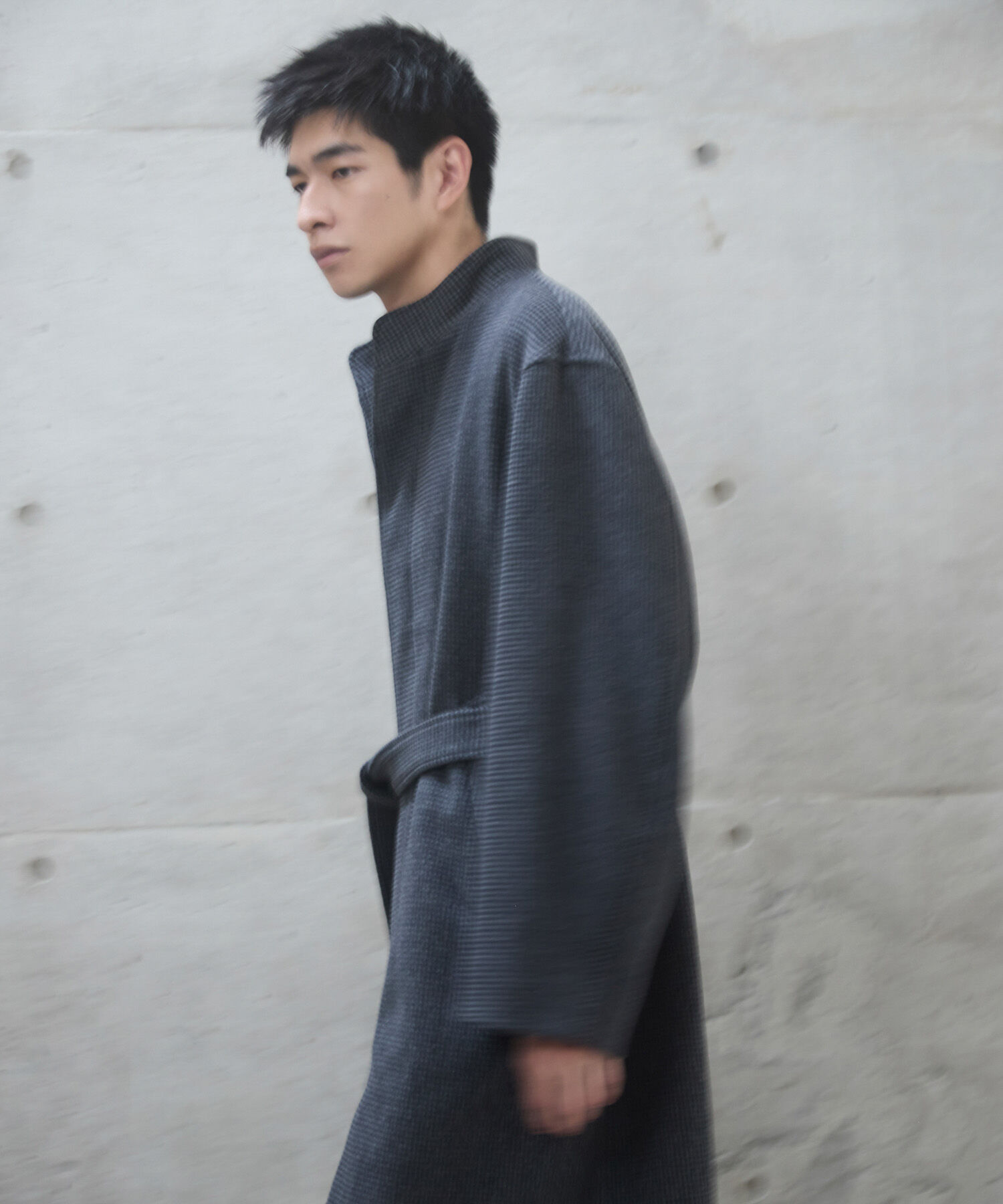 URBAN RESEARCH「WOOL STAND COLLAR COAT」|ノーカラーコート|