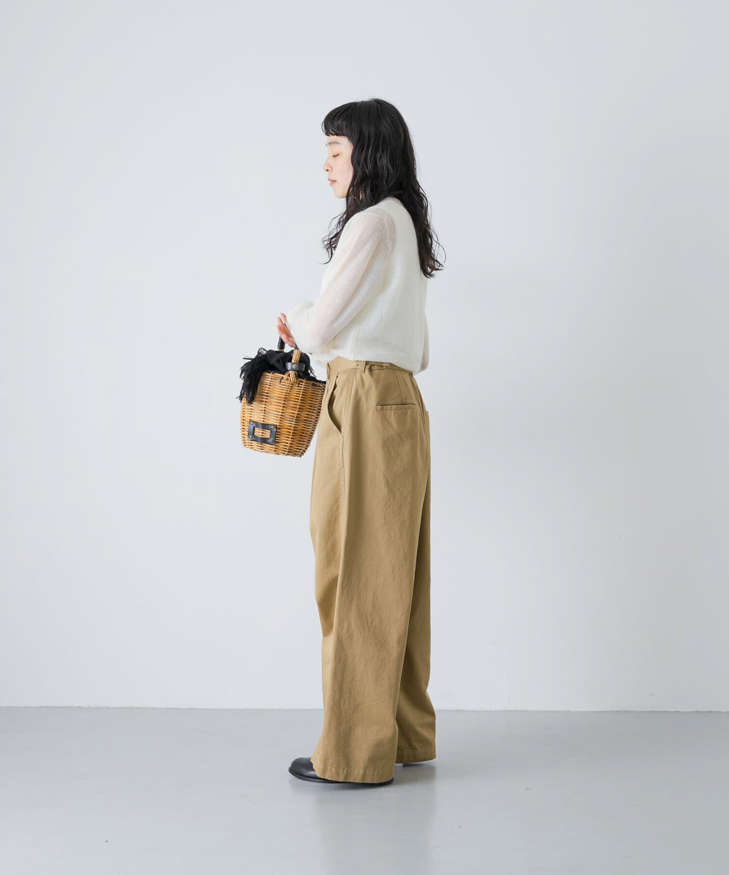 かぐれ「『2サイズ展開』コットンワイドチノパンツ」|その他|
