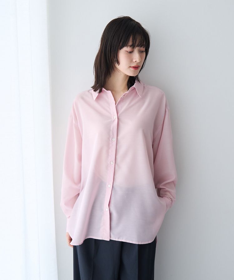 YECCA VECCA「バック釦シアーシャツ」|シャツ・ブラウス|