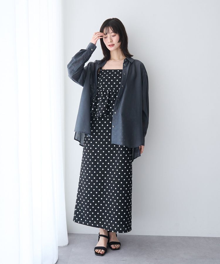 YECCA VECCA「バック釦シアーシャツ」|シャツ・ブラウス|