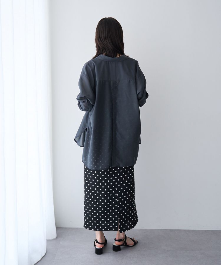 YECCA VECCA「バック釦シアーシャツ」|シャツ・ブラウス|