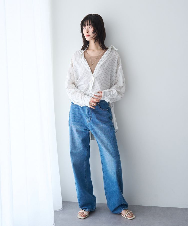 YECCA VECCA「バック釦シアーシャツ」|シャツ・ブラウス|