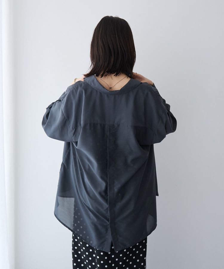 YECCA VECCA「バック釦シアーシャツ」|シャツ・ブラウス|