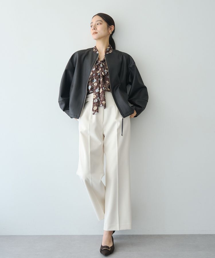 YECCA VECCA「フラワー柄シアーボウタイブラウス」|シャツ・ブラウス|