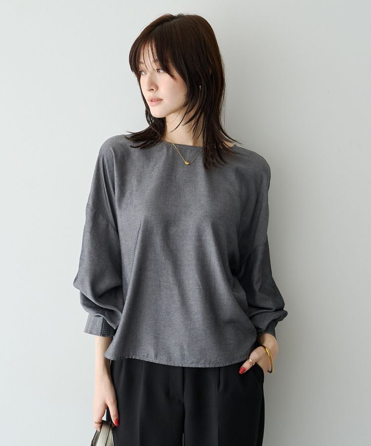YECCA VECCA「2wayボリューム袖ブラウス」|シャツ・ブラウス|Charcoal Gray