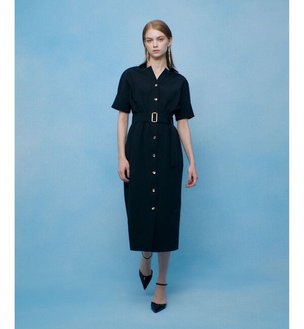 LOULOU WILLOUGHBY「【LOULOU WILLOUGHBY】ナイロンコットンクロスシャツワンピース」|ワンピース|