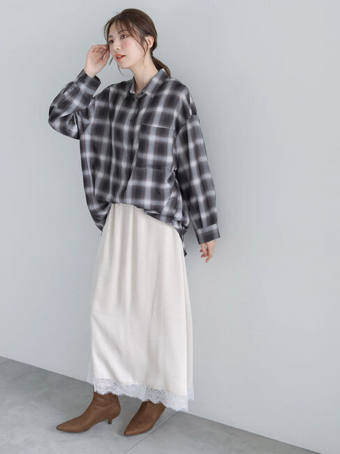 Te chichi「アソートチェック2WAYオーバーシャツ」|シャツ・ブラウス|