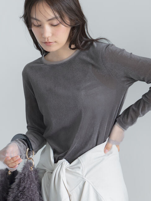 Te chichi「フロッキーチュールトップス《2026 AUTUMN LOOK item》」|Tシャツ・カットソー|
