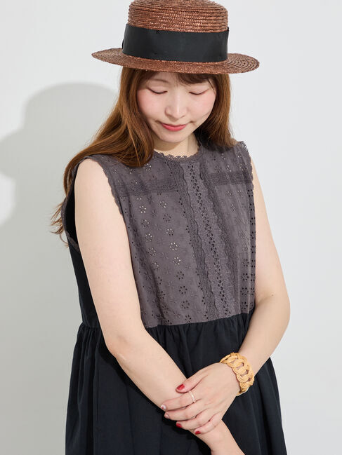 Samansa Mos2「【販路限定】レースノースリワンピース」|ワンピース|