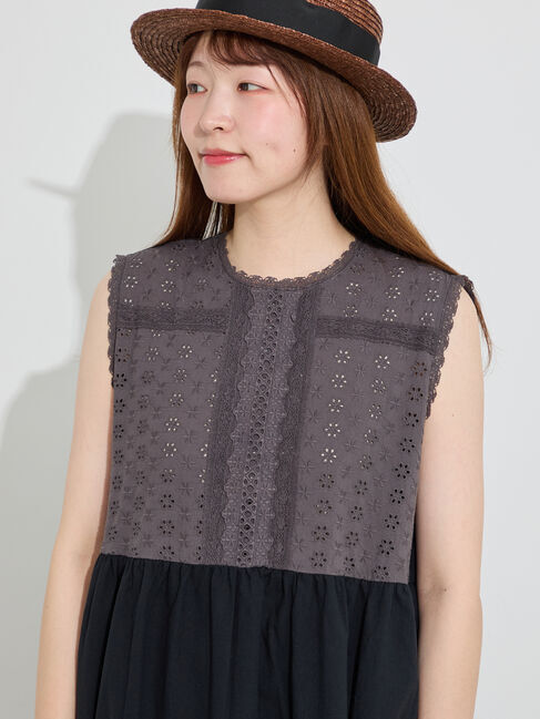 Samansa Mos2「【販路限定】レースノースリワンピース」|ワンピース|