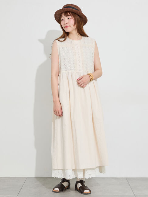 Samansa Mos2「【販路限定】レースノースリワンピース」|ワンピース|