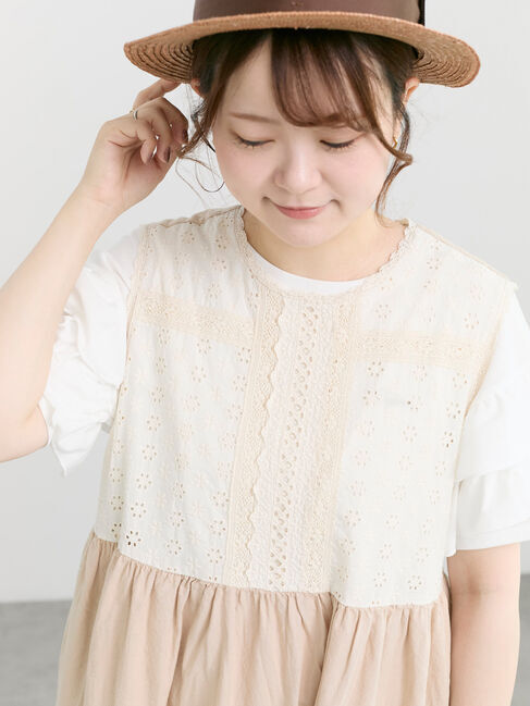 Samansa Mos2「【販路限定】レースノースリワンピース」|ワンピース|