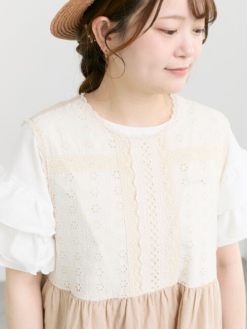 Samansa Mos2「【販路限定】レースノースリワンピース」|ワンピース|