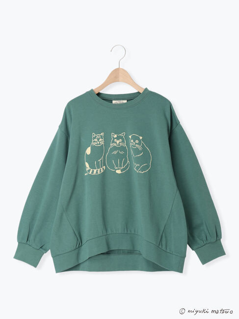 Samansa Mos2「【miyuki matsuo&times;Samansa Mos2】プルオーバー」|Tシャツ・カットソー|グリーン
