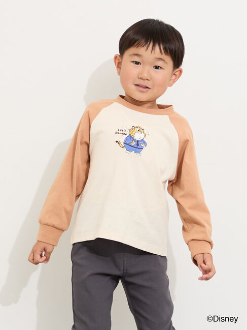 Samansa Mos2 Lagom「【Disney】ズートピア/刺繍入りラグランロンT」|Tシャツ・カットソー|